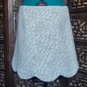 ASOS pale green and grey tweed scalloped skirt. Excellent condition.